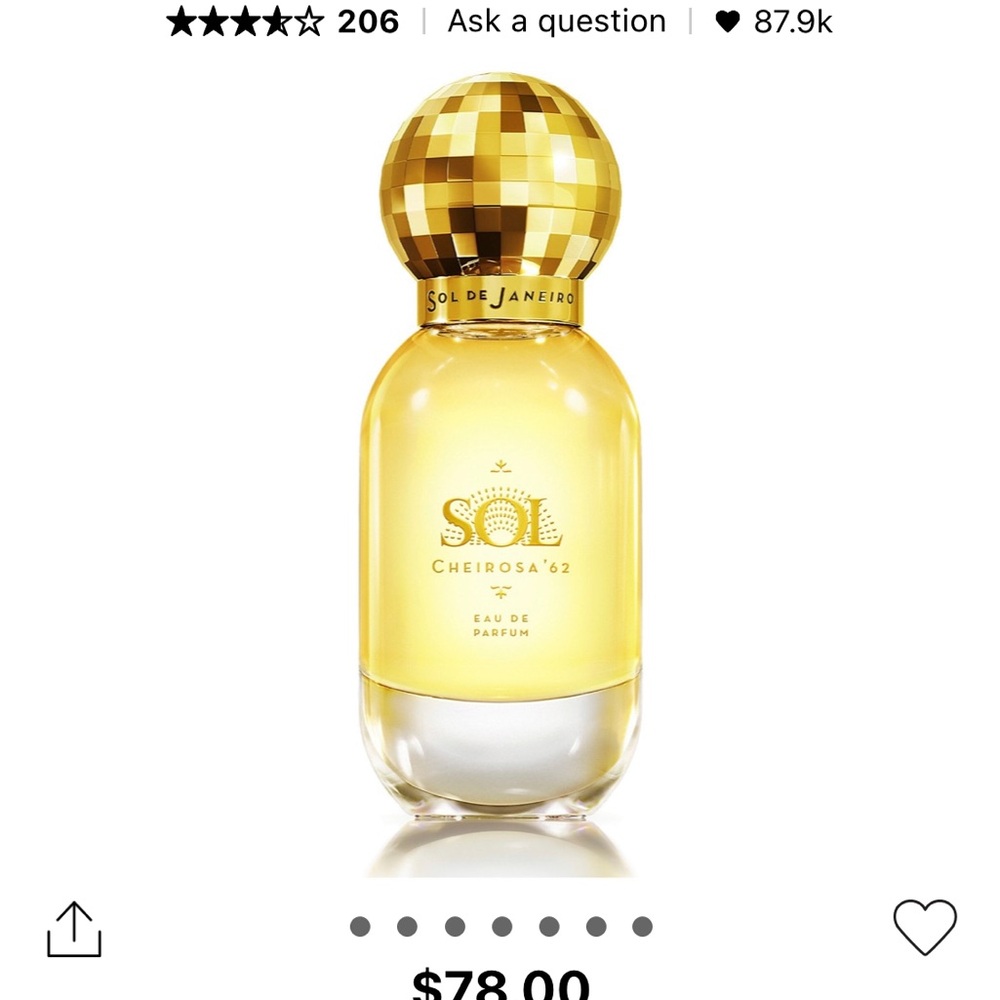 SOL DE JANEIRO SOL Cheirosa '62 Eau de Parfum,  50 mL 1.7 ounce